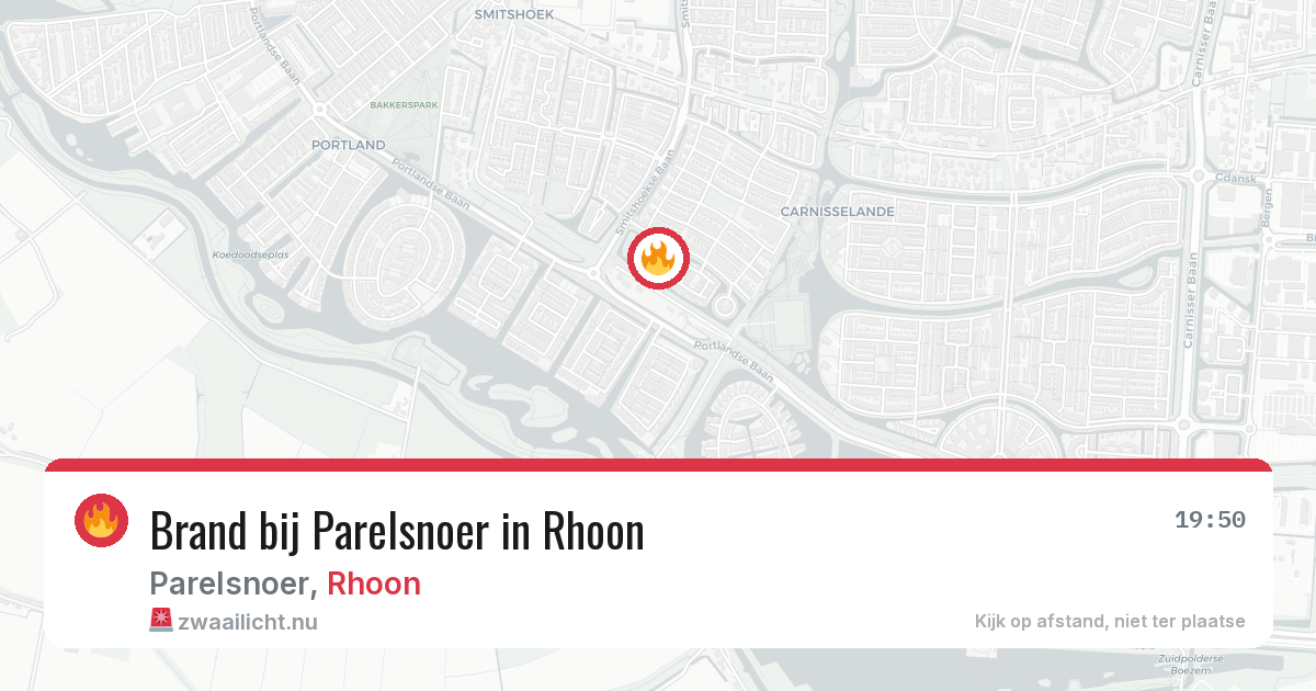 Brand bij Parelsnoer in Rhoon — 30 mrt 2026