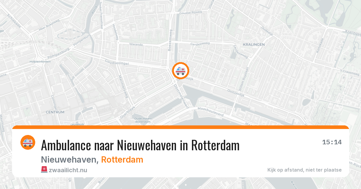 Ambulance naar Nieuwehaven in Rotterdam — 10 jul 2026