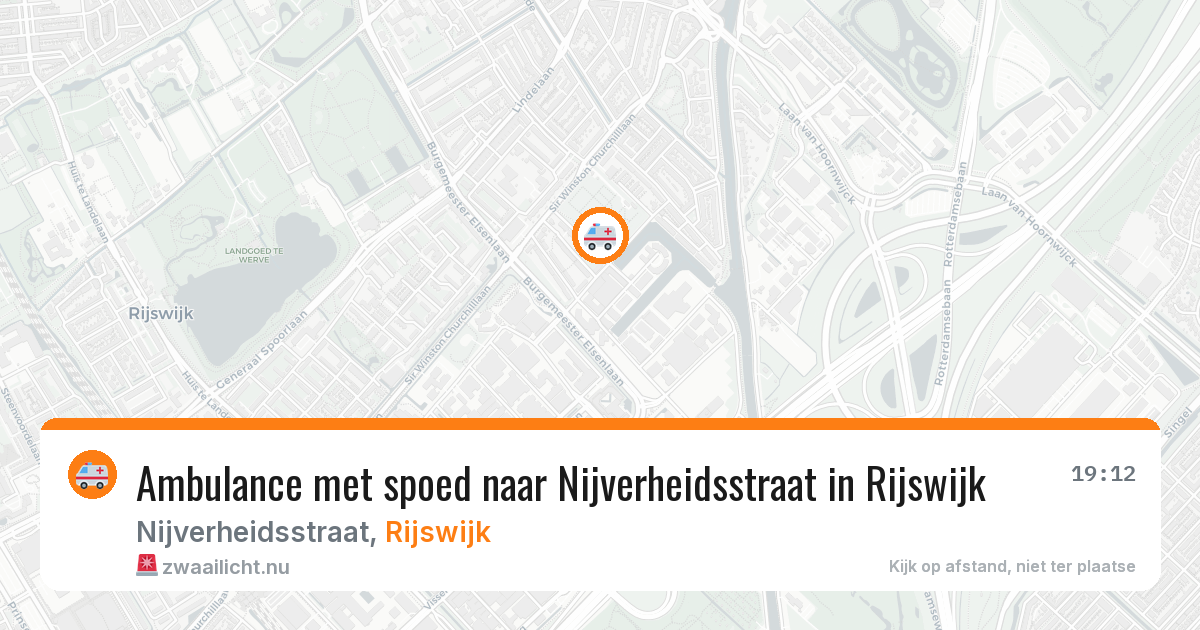 Ambulance met spoed naar Nijverheidsstraat in Rijswijk — 14 jul 2026