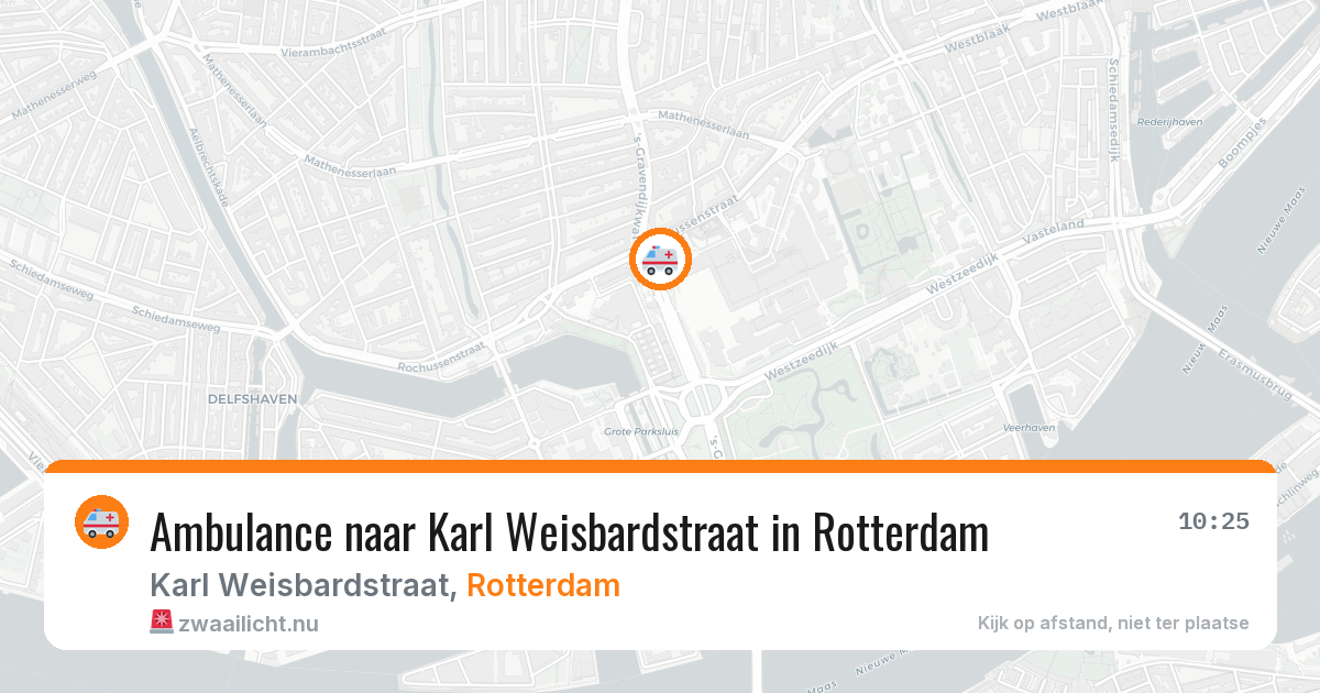 Ambulance naar Karl Weisbardstraat in Rotterdam — 20 jul 2026