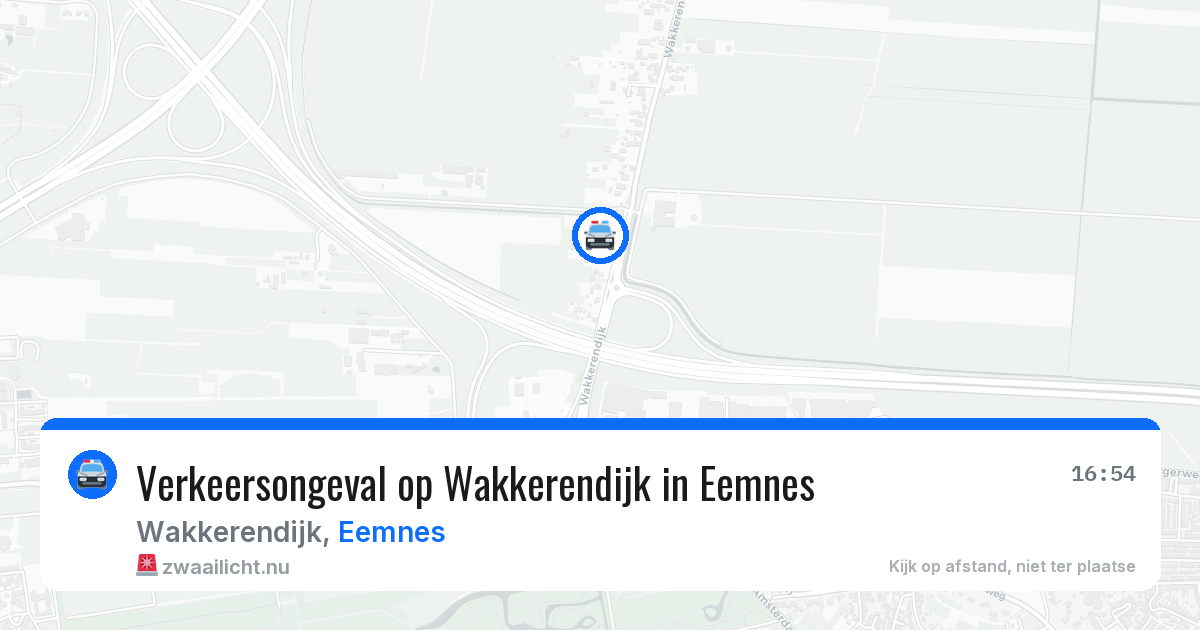 Verkeersongeval op Wakkerendijk in Eemnes — 6 jun 2026