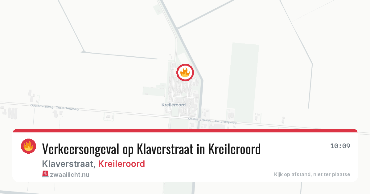 Verkeersongeval op Klaverstraat in Kreileroord — 24 mrt 2026