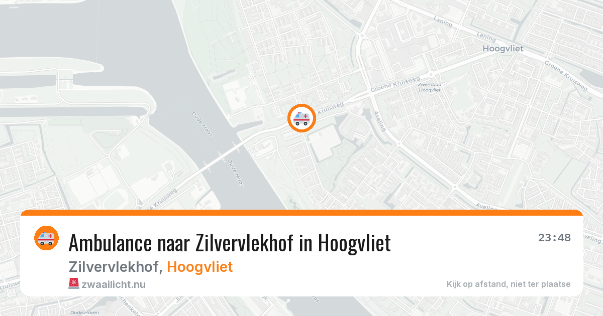 Ambulance naar Zilvervlekhof in Hoogvliet — 24 jul 2026