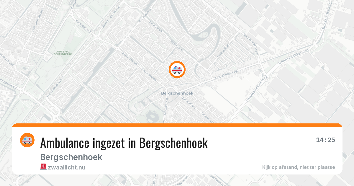Ambulance ingezet in Bergschenhoek — 13 jul 2026