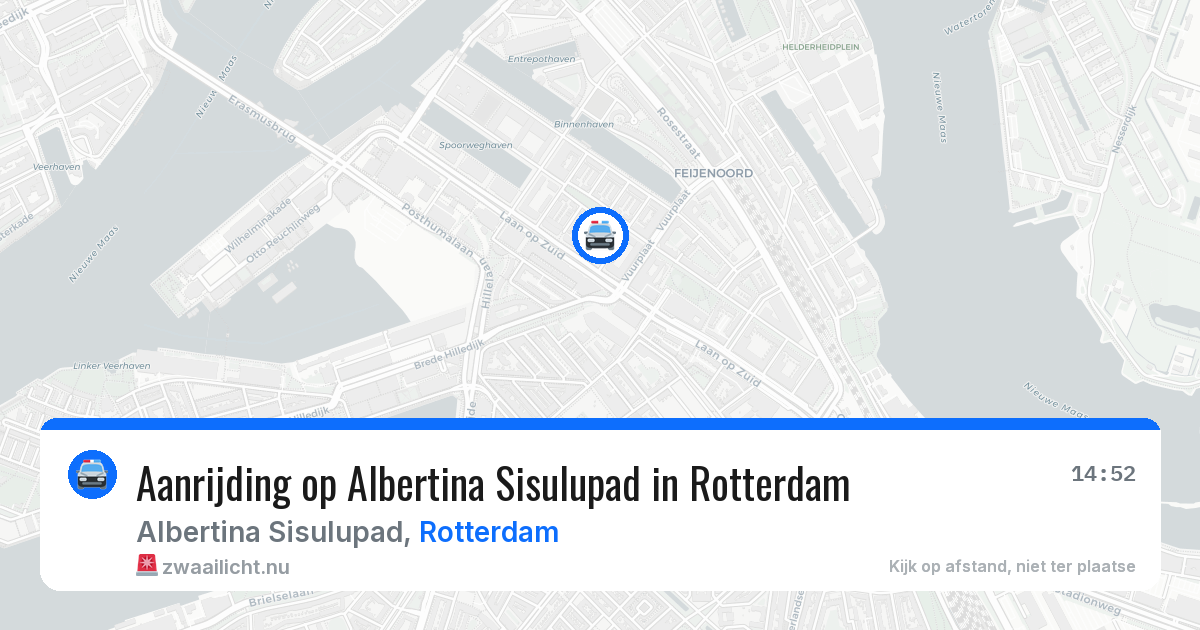 Aanrijding op Albertina Sisulupad in Rotterdam — 11 mei 2026