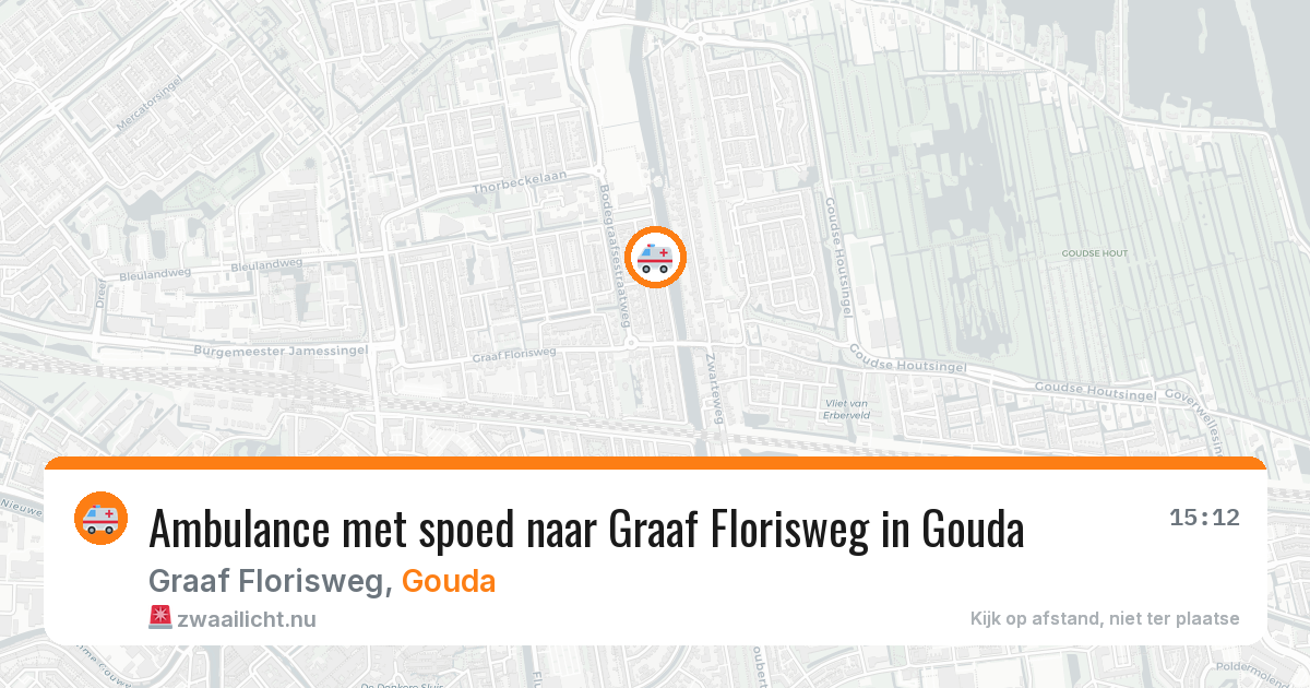 Ambulance met spoed naar Graaf Florisweg in Gouda — 27 mei 2026