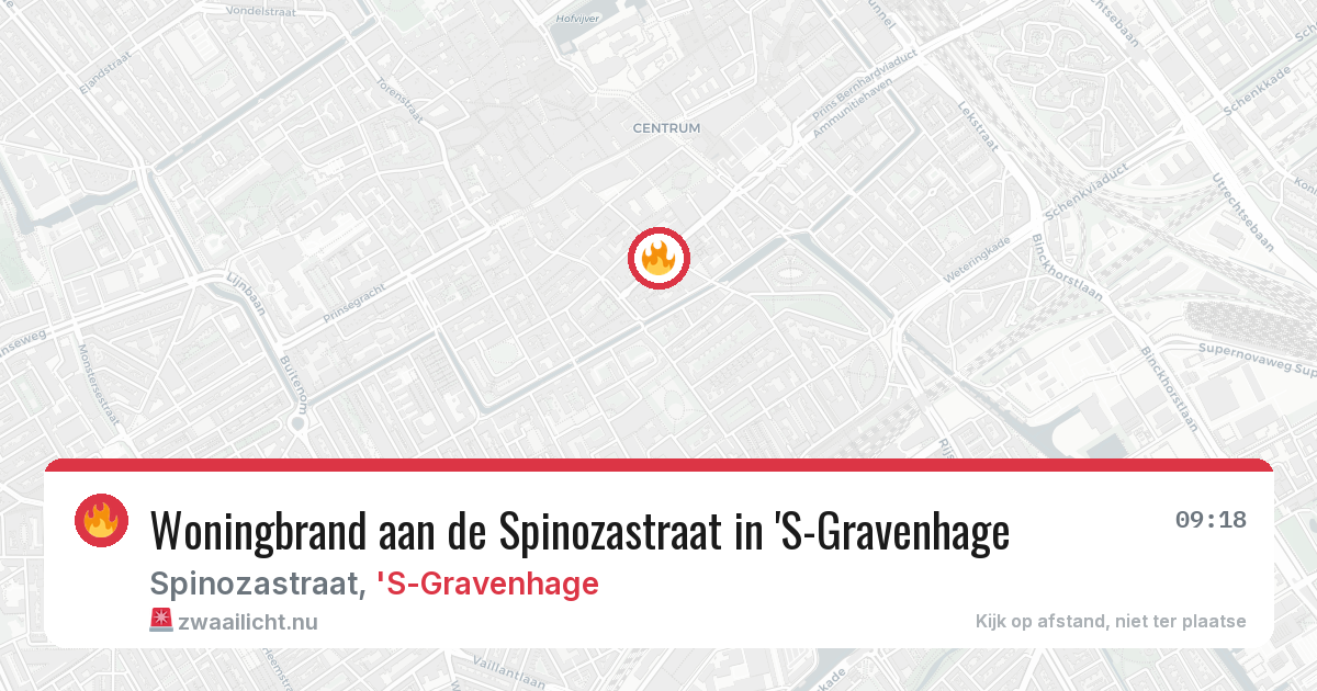Woningbrand aan de Spinozastraat in 'S-Gravenhage — 25 mei 2026