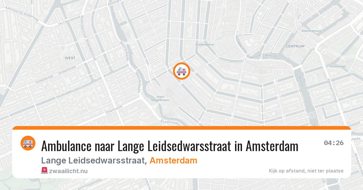 Ambulance naar Lange Leidsedwarsstraat in Amsterdam — 14 jul 2026