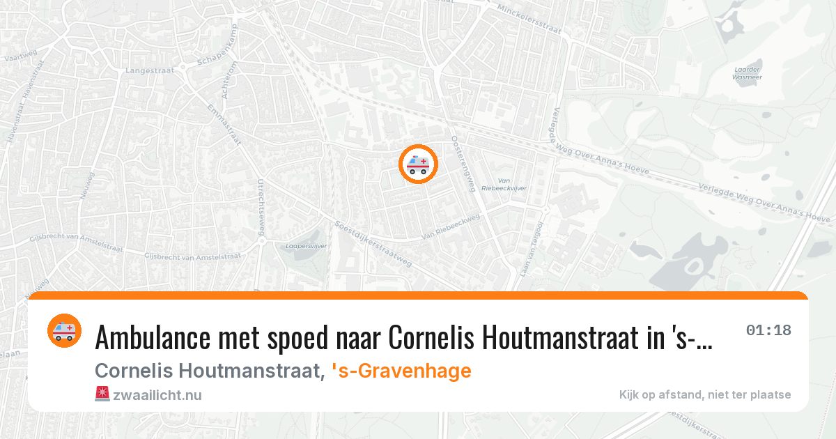 Ambulance met spoed naar Cornelis Houtmanstraat in 's-Gravenhage — 25 mrt 2026