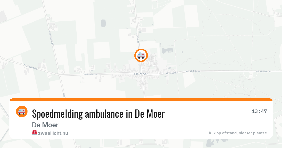 Spoedmelding ambulance in De Moer — 14 mrt 2026
