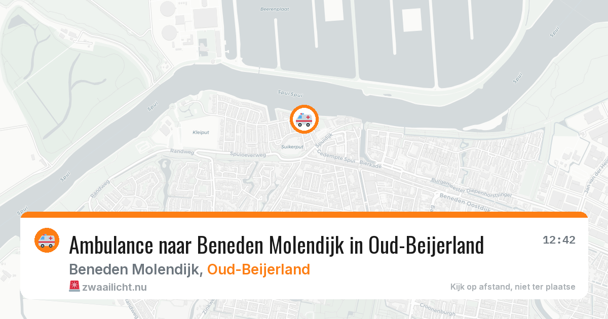 Ambulance naar Beneden Molendijk in Oud-Beijerland — 7 jun 2026