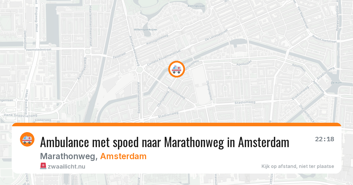 Ambulance met spoed naar Marathonweg in Amsterdam — 21 jul 2026