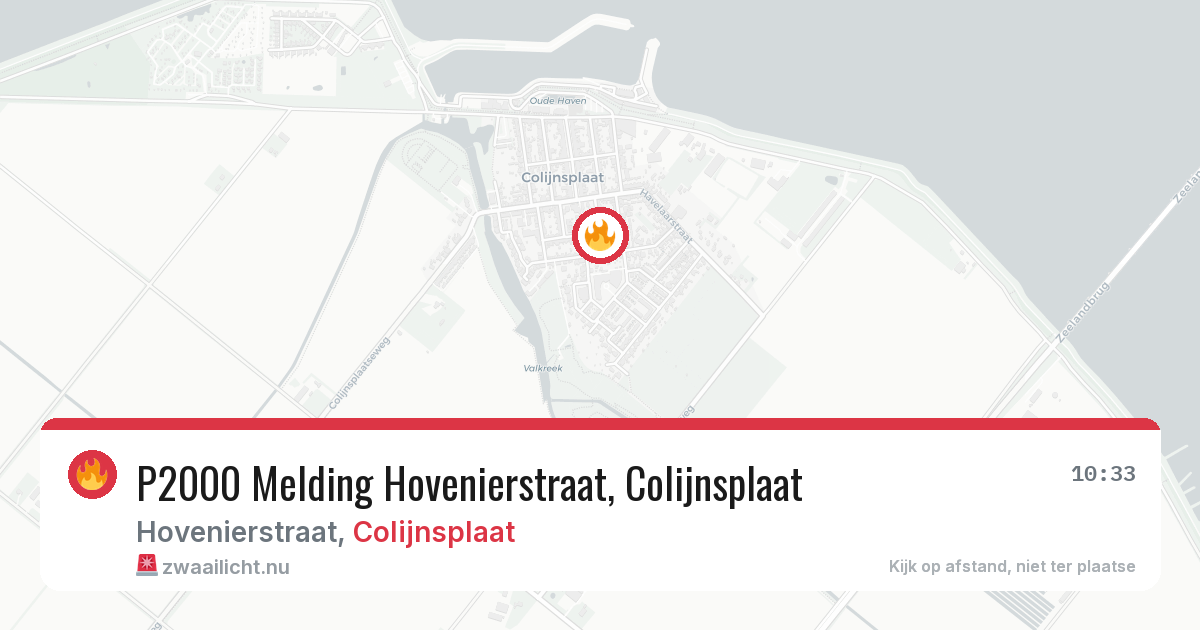 P2000 Melding Hovenierstraat, Colijnsplaat — 5 feb 2026