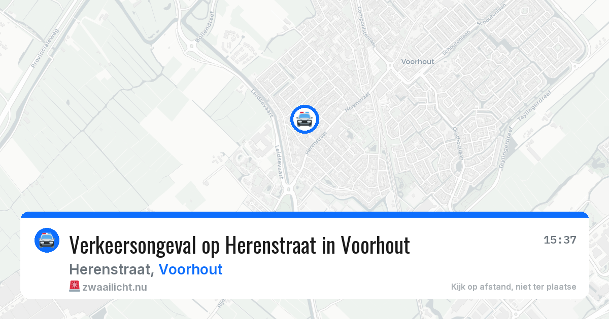 Verkeersongeval op Herenstraat in Voorhout — 28 mrt 2026