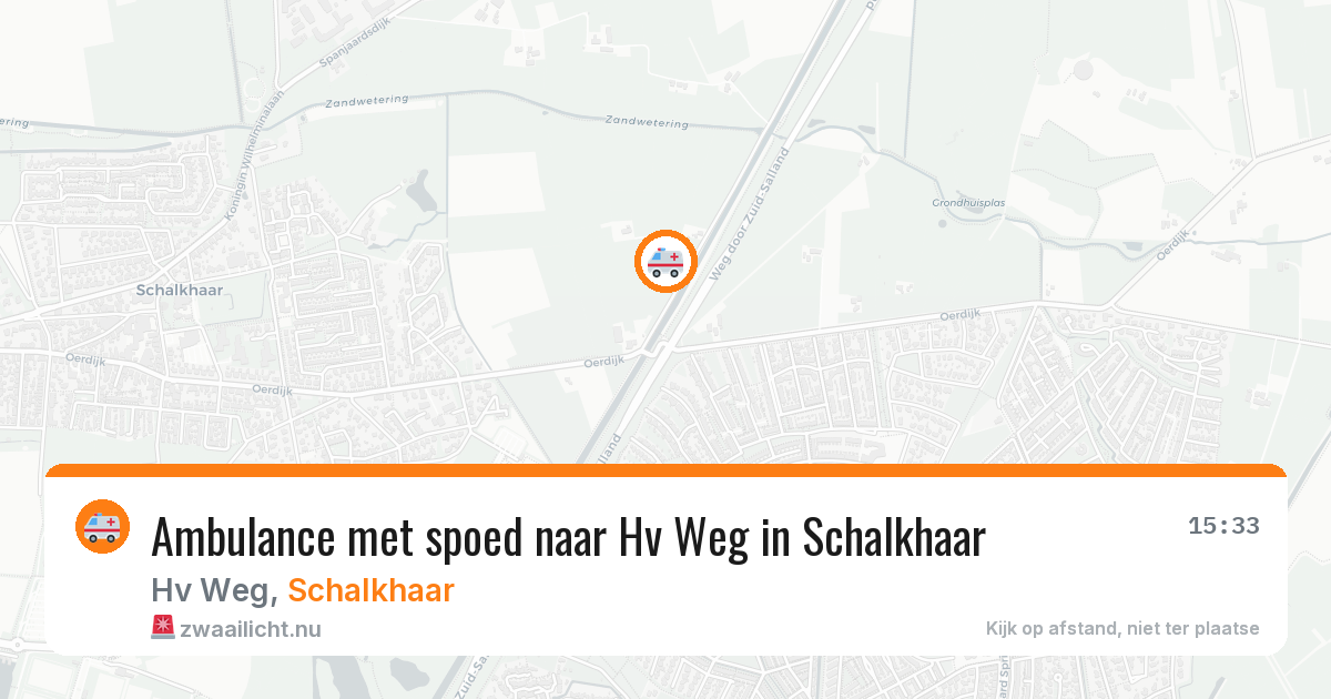 Ambulance met spoed naar Hv Weg in Schalkhaar — 26 apr 2026