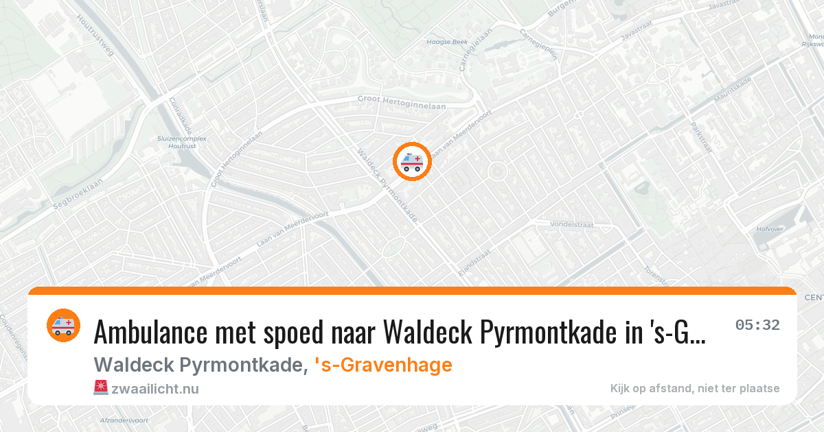Ambulance met spoed naar Waldeck Pyrmontkade in 's-Gravenhage — 9 mei 2026