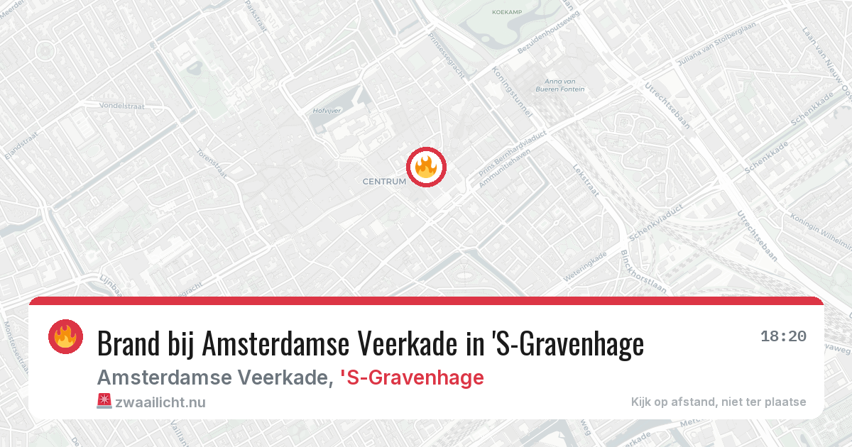 Brand bij Amsterdamse Veerkade in 'S-Gravenhage — 23 apr 2026
