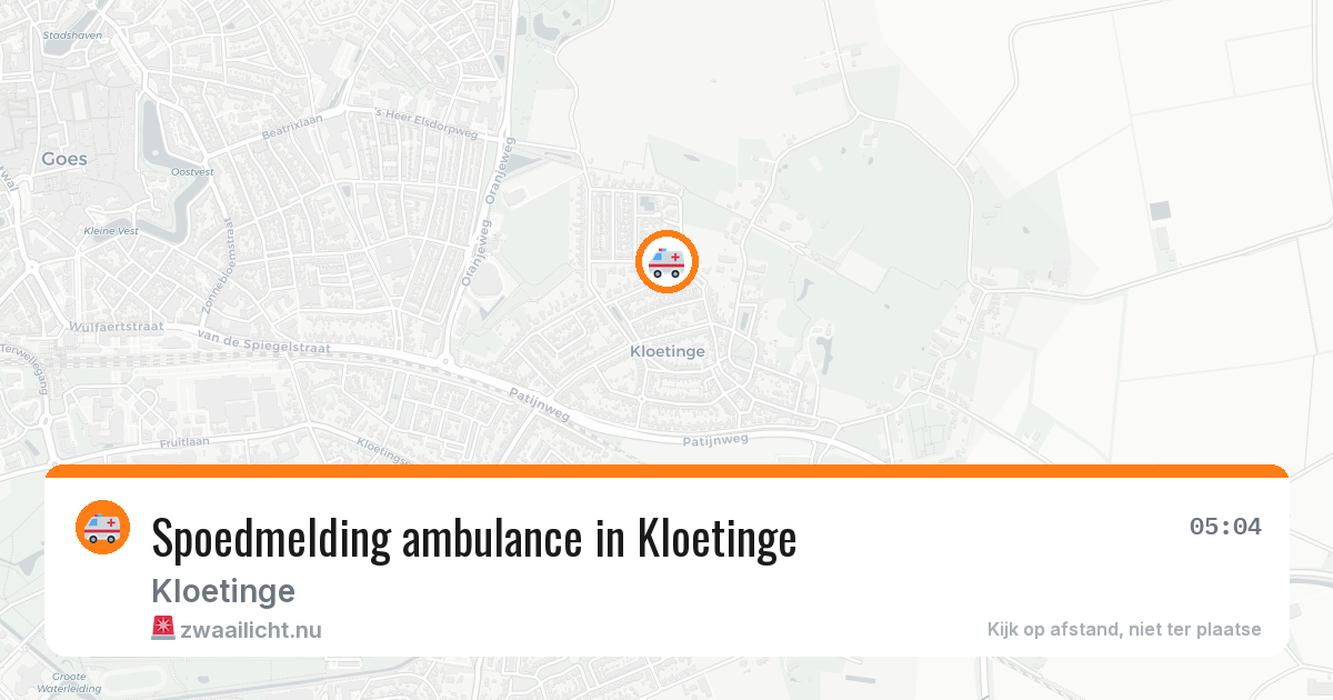 Spoedmelding ambulance in Kloetinge — 14 jul 2026