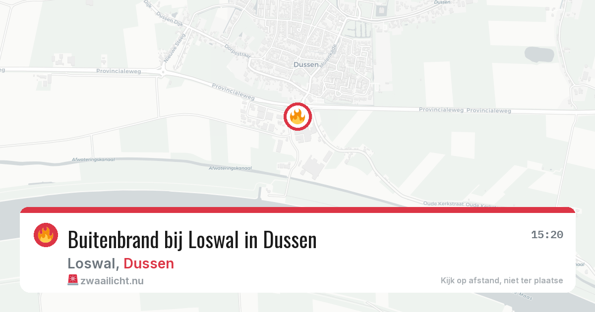 Buitenbrand bij Loswal in Dussen — 30 apr 2026