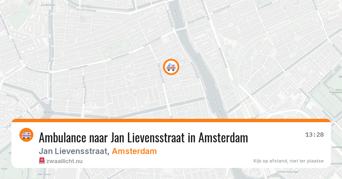 Ambulance naar Jan Lievensstraat in Amsterdam — 21 jul 2026