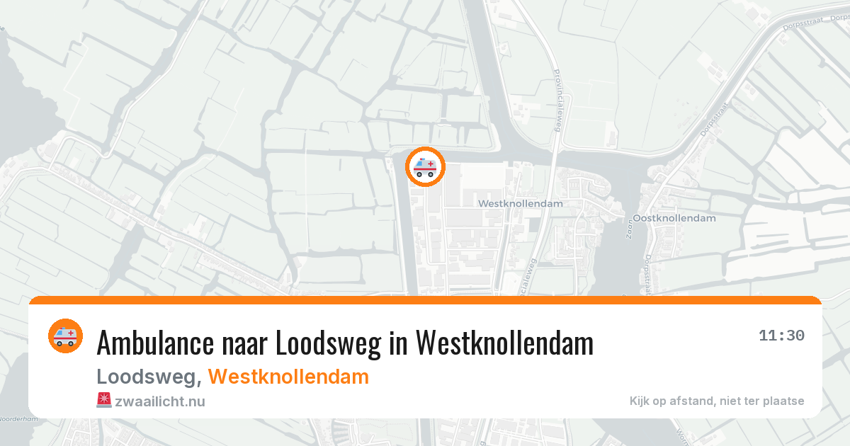 Ambulance naar Loodsweg in Westknollendam — 16 mrt 2026