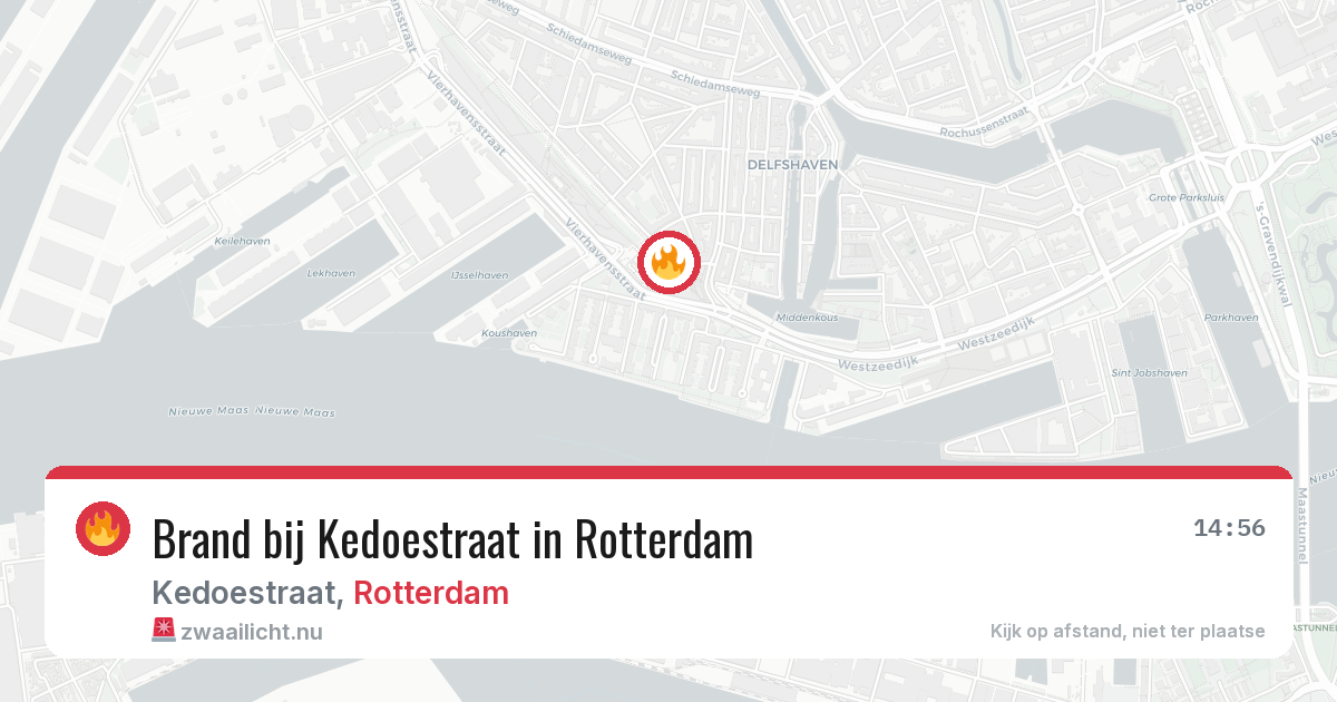 Brand bij Kedoestraat in Rotterdam — 22 jul 2026