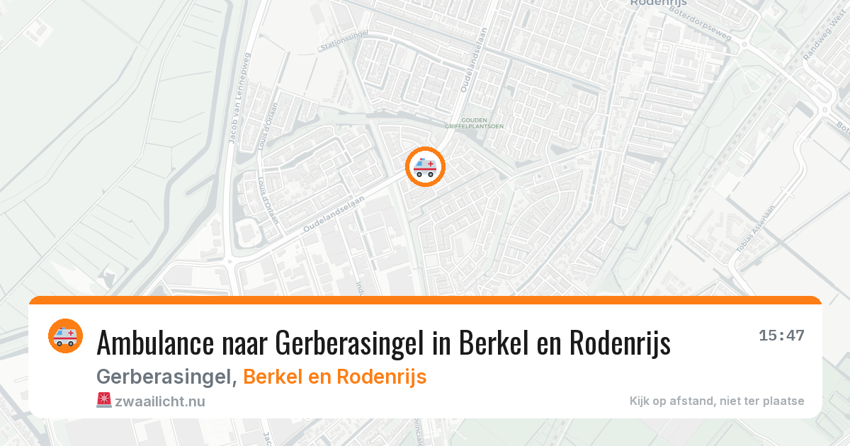 Ambulance naar Gerberasingel in Berkel en Rodenrijs — 20 jul 2026