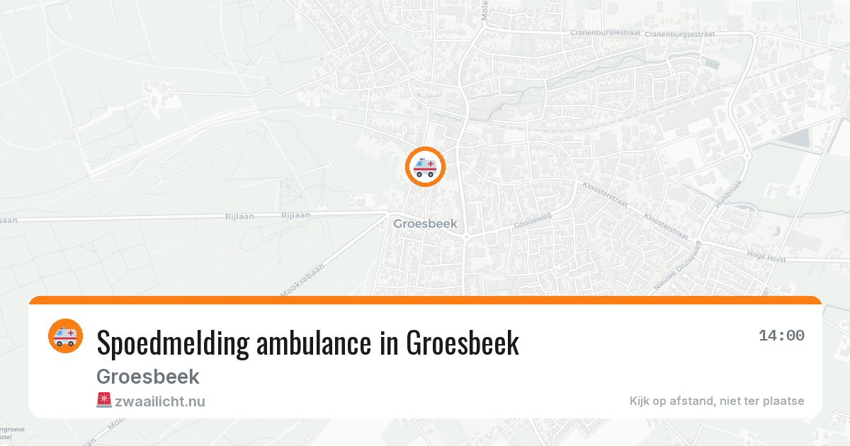 Spoedmelding ambulance in Groesbeek — 23 jul 2026