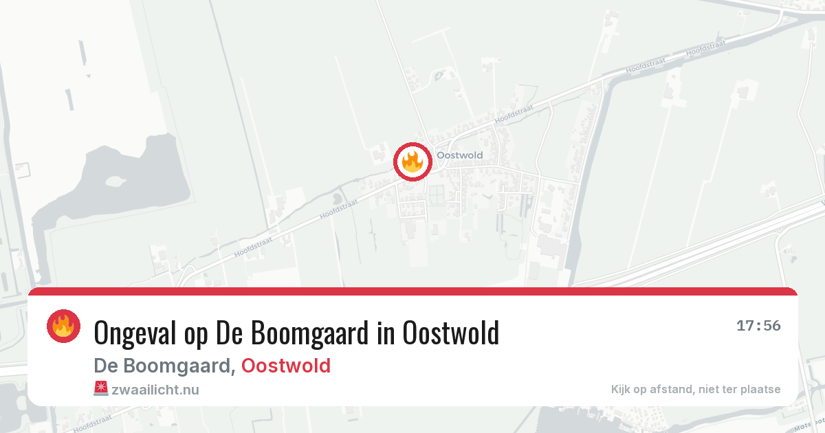 Ongeval op De Boomgaard in Oostwold — 27 apr 2026