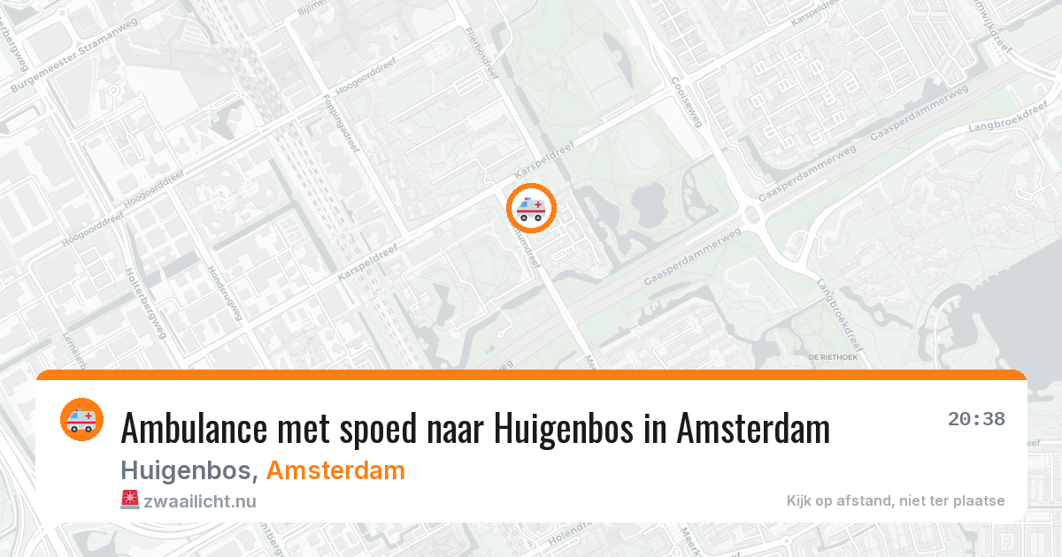Ambulance met spoed naar Huigenbos in Amsterdam — 13 jul 2026