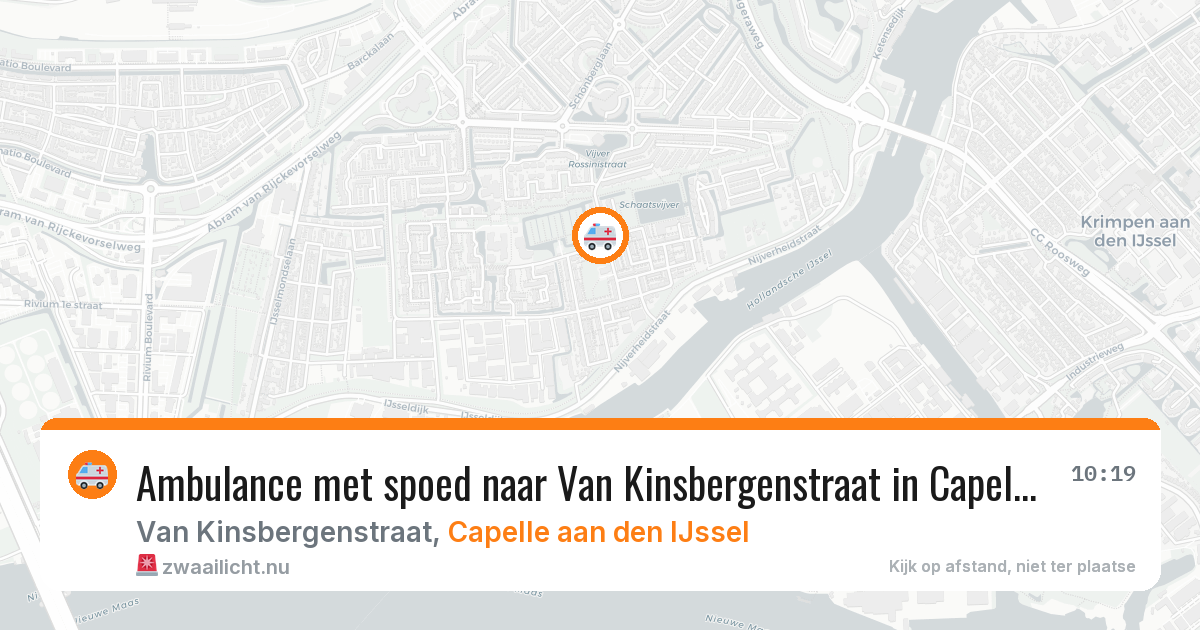 Ambulance met spoed naar Van Kinsbergenstraat in Capelle aan den IJssel — 23 jul 2026