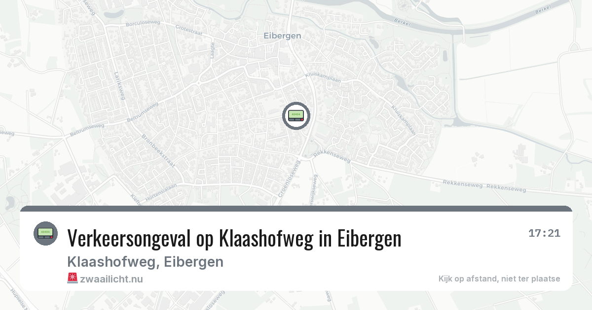 Verkeersongeval op Klaashofweg in Eibergen — 17 jul 2026