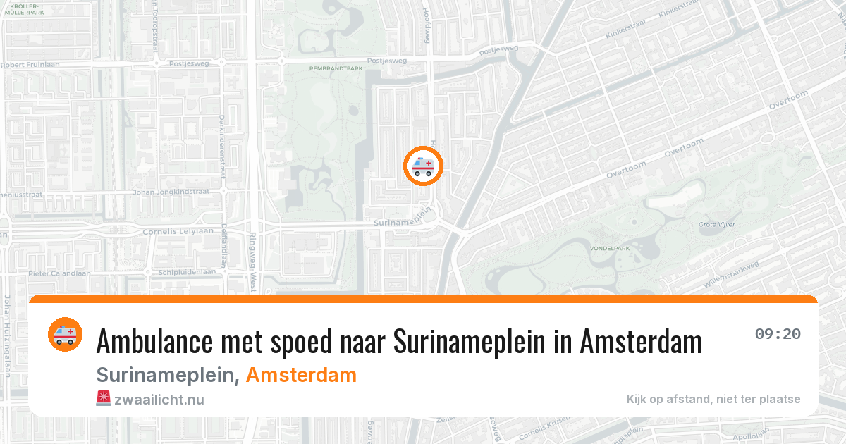 Ambulance met spoed naar Surinameplein in Amsterdam — 31 mrt 2026