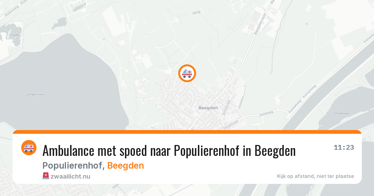 Ambulance met spoed naar Populierenhof in Beegden — 25 jun 2026