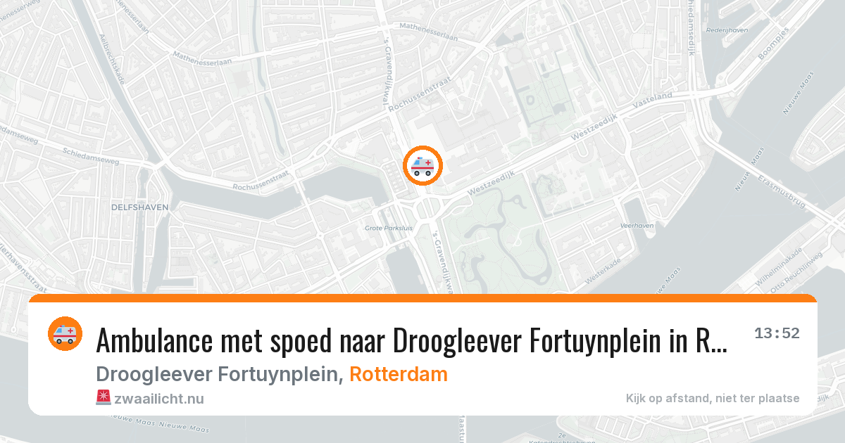 Ambulance met spoed naar Droogleever Fortuynplein in Rotterdam — 2 jun 2026