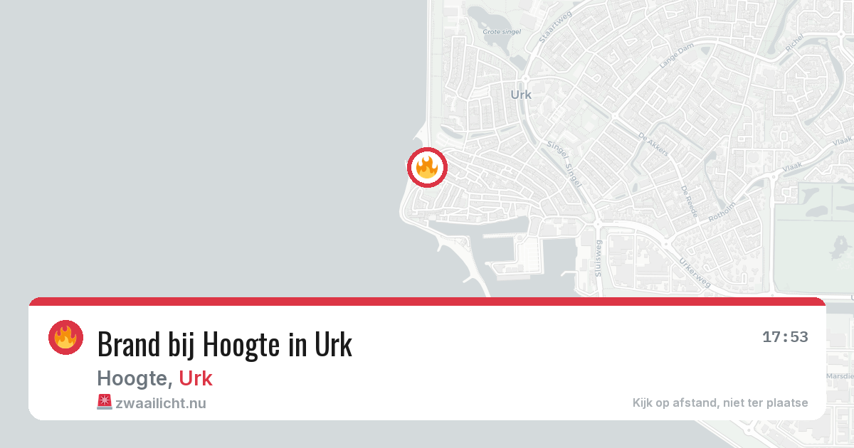 Brand bij Hoogte in Urk — 11 mei 2026