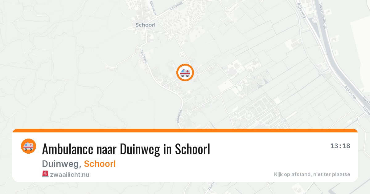 Ambulance naar Duinweg in Schoorl — 21 mei 2026