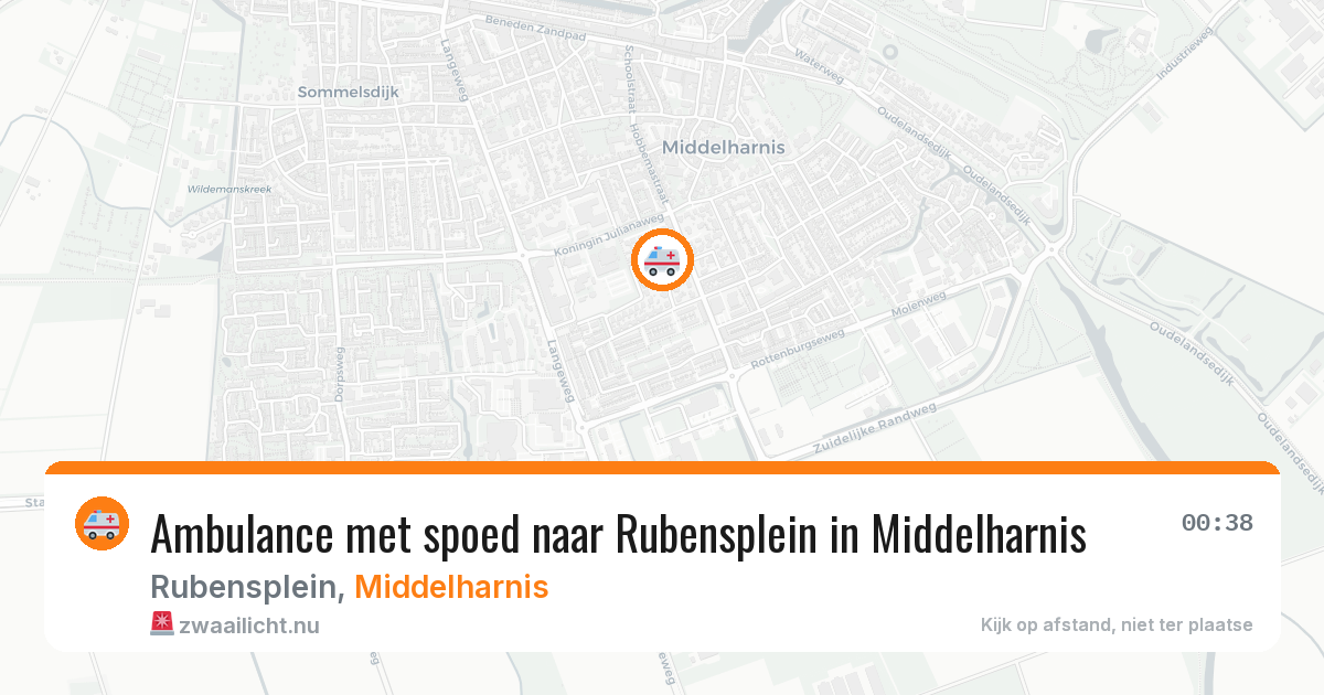 Ambulance met spoed naar Rubensplein in Middelharnis — 27 mrt 2026