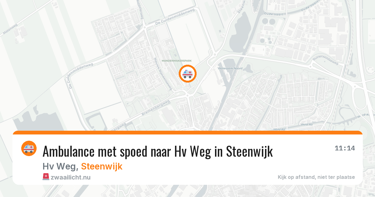 Ambulance met spoed naar Hv Weg in Steenwijk — 29 mrt 2026