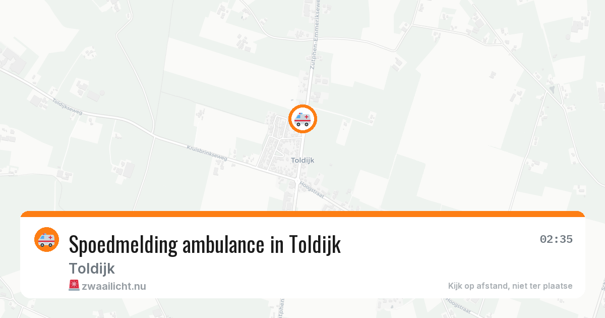 Spoedmelding ambulance in Toldijk — 14 jun 2026