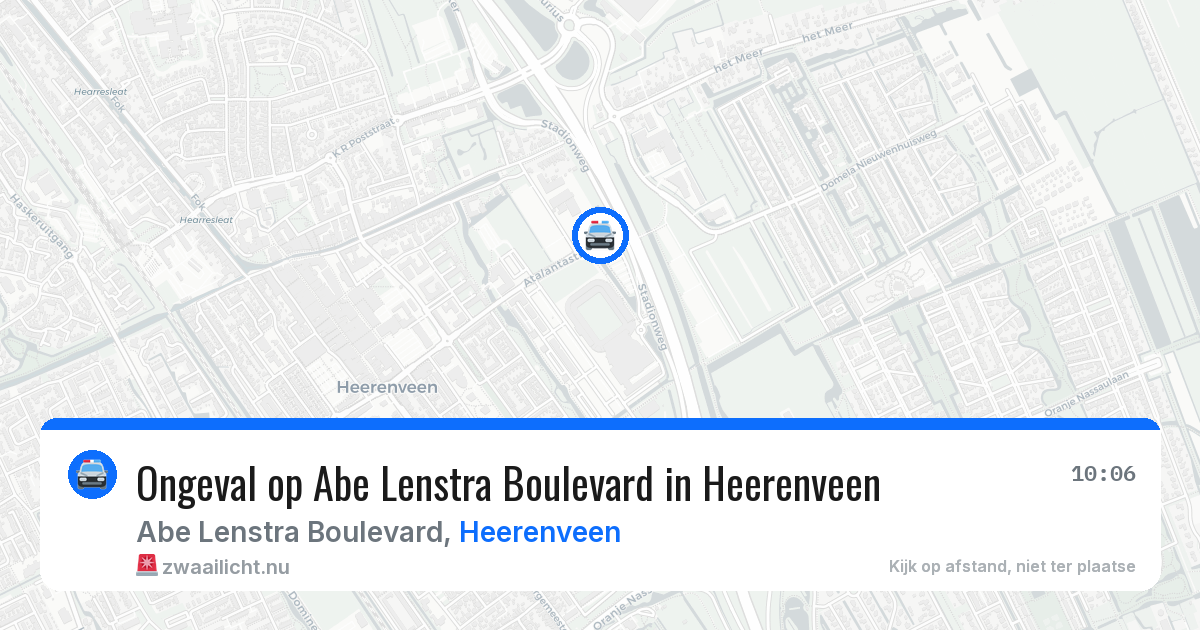 Ongeval op Abe Lenstra Boulevard in Heerenveen — 27 mrt 2026