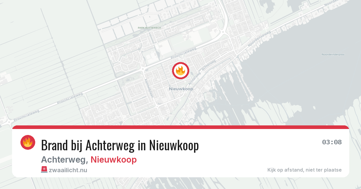 Brand bij Achterweg in Nieuwkoop — 16 apr 2026