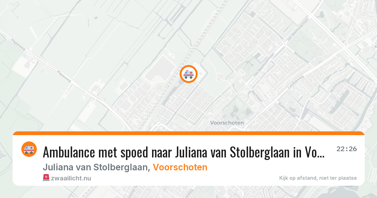 Ambulance met spoed naar Juliana van Stolberglaan in Voorschoten — 28 mrt 2026