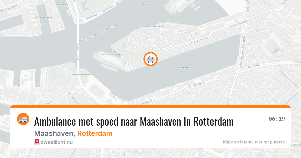 Ambulance met spoed naar Maashaven in Rotterdam — 22 mrt 2026