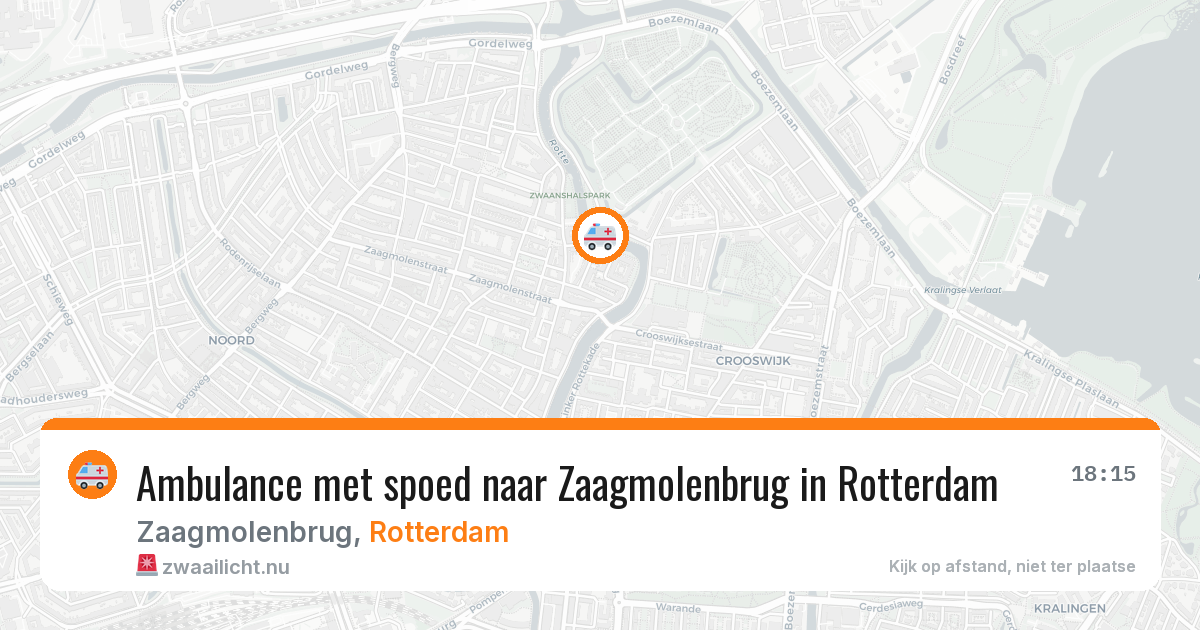 Ambulance met spoed naar Zaagmolenbrug in Rotterdam — 24 jul 2026