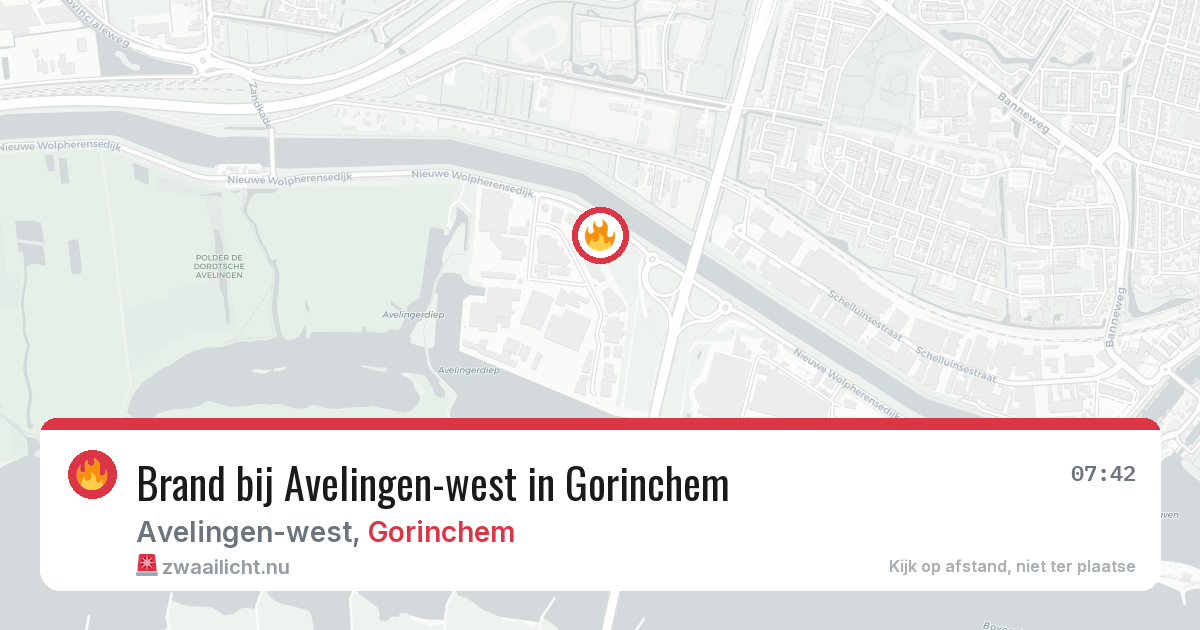 Brand bij Avelingen-west in Gorinchem — 12 jul 2026