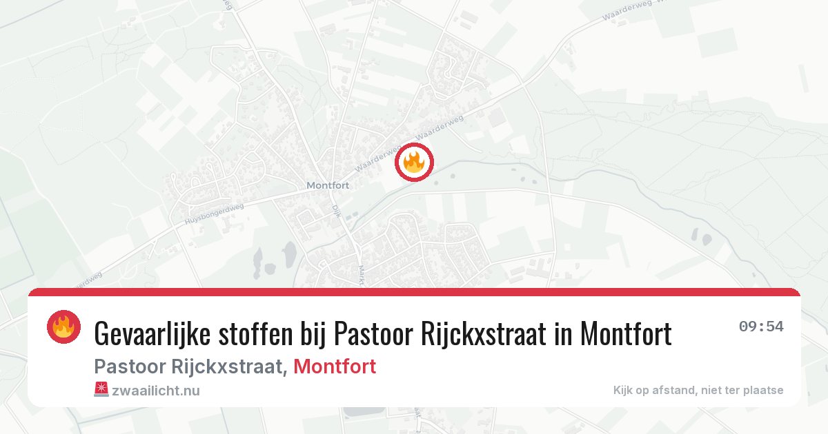 Gevaarlijke stoffen bij Pastoor Rijckxstraat in Montfort — 8 apr 2026