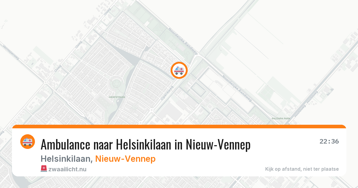 Ambulance naar Helsinkilaan in Nieuw-Vennep — 17 jul 2026