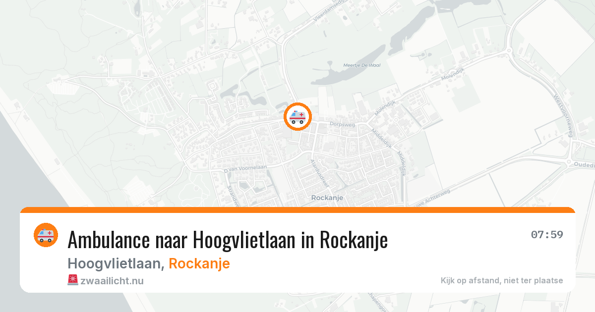 Ambulance naar Hoogvlietlaan in Rockanje — 18 jul 2026