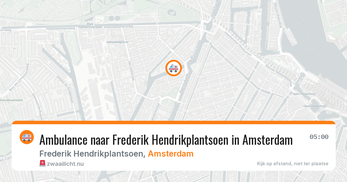 Ambulance naar Frederik Hendrikplantsoen in Amsterdam — 31 mei 2026